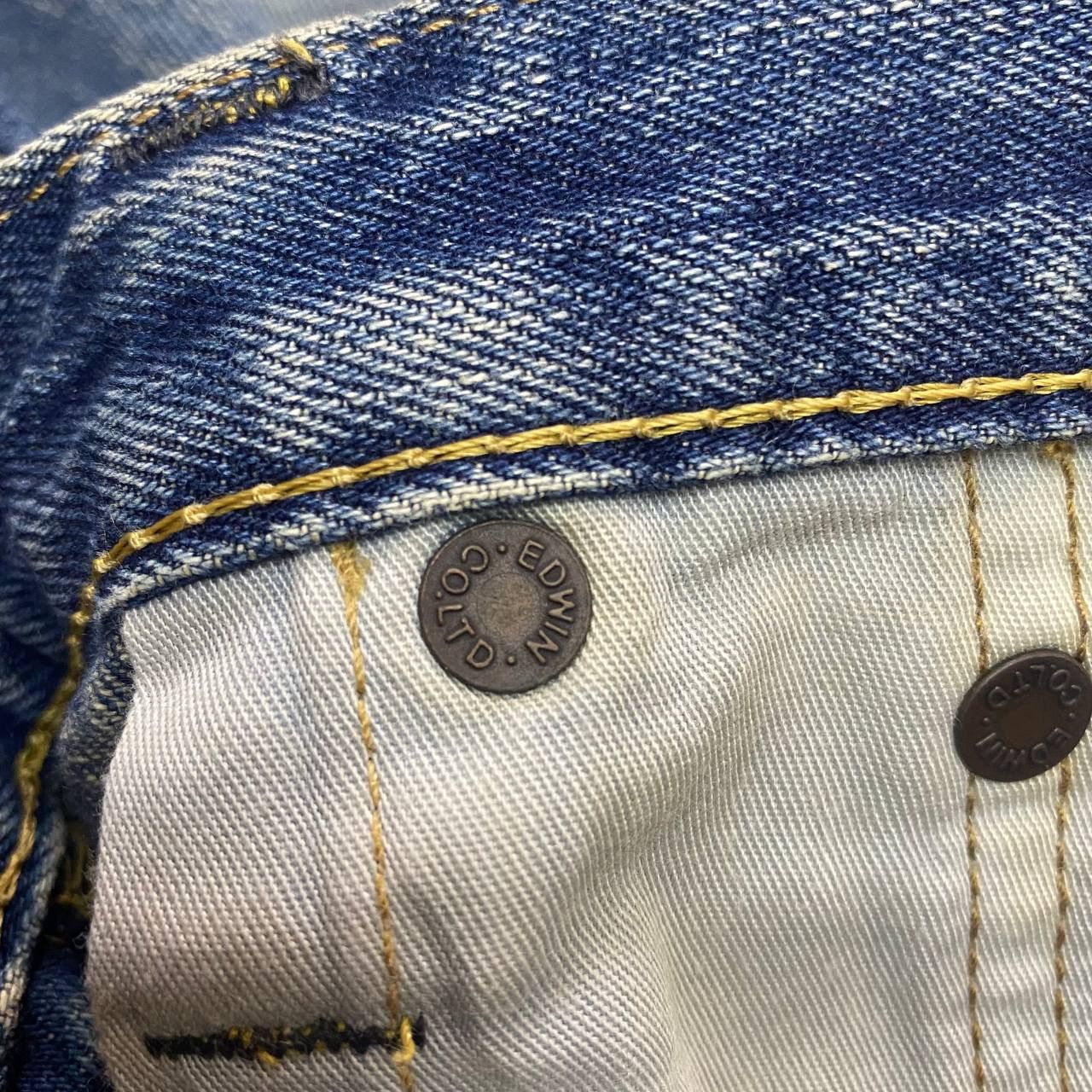 Edwin × Japanese Brand X391 JAPAN EDWIN 505Z SELVEDGE ACID WASH SLIMFIT DENIM Size US 34 / EU 50 - 5 Thumbnail