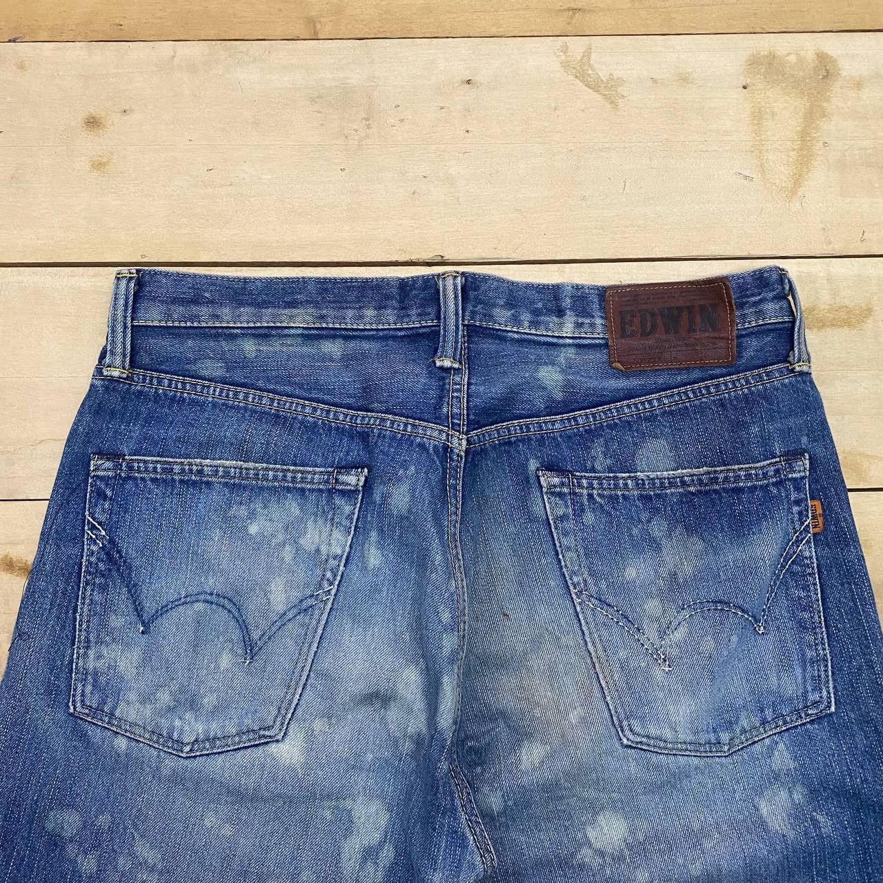 Edwin × Japanese Brand X391 JAPAN EDWIN 505Z SELVEDGE ACID WASH SLIMFIT DENIM Size US 34 / EU 50 - 2 Thumbnail