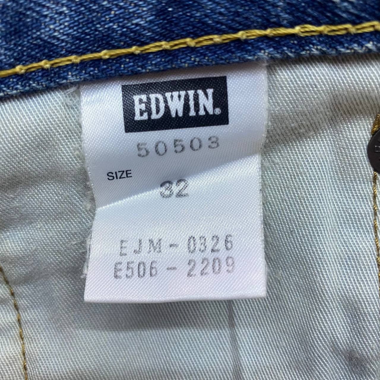 Edwin × Japanese Brand X391 JAPAN EDWIN 505Z SELVEDGE ACID WASH SLIMFIT DENIM Size US 34 / EU 50 - 7 Thumbnail