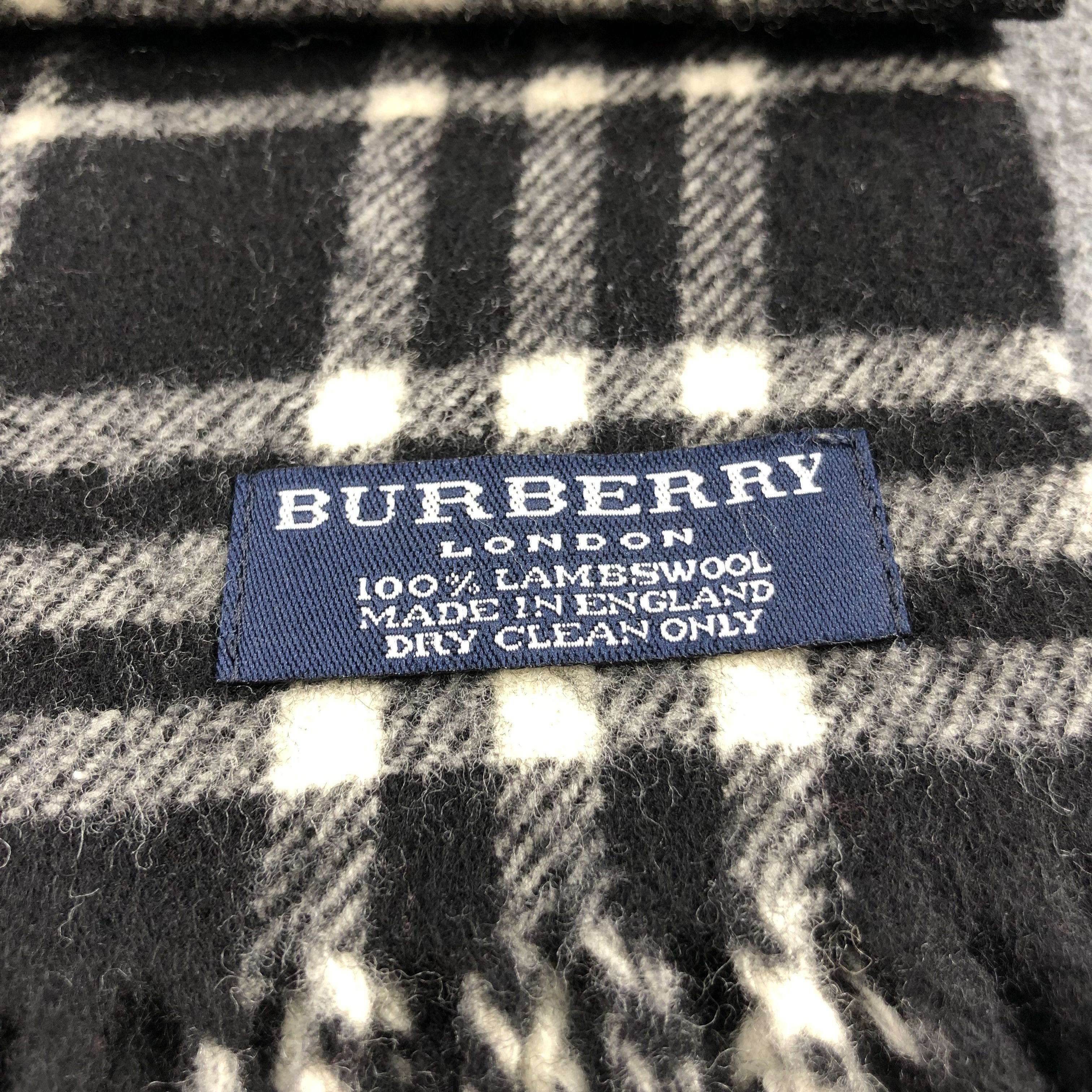 Burberry Burberry Nova Check Black Wool Scarf Muffler V986 Size ONE SIZE - 4 Thumbnail