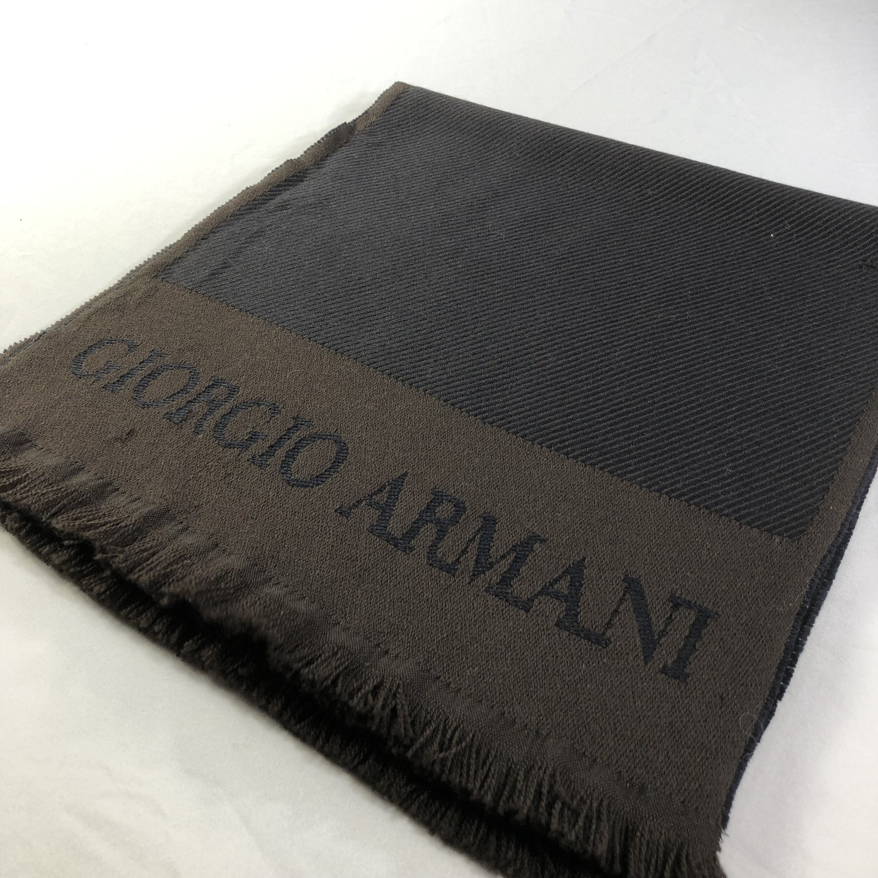 Giorgio Armani Giorgio Armani Wool Scarf Muffler V1421 Size ONE SIZE - 2 Thumbnail