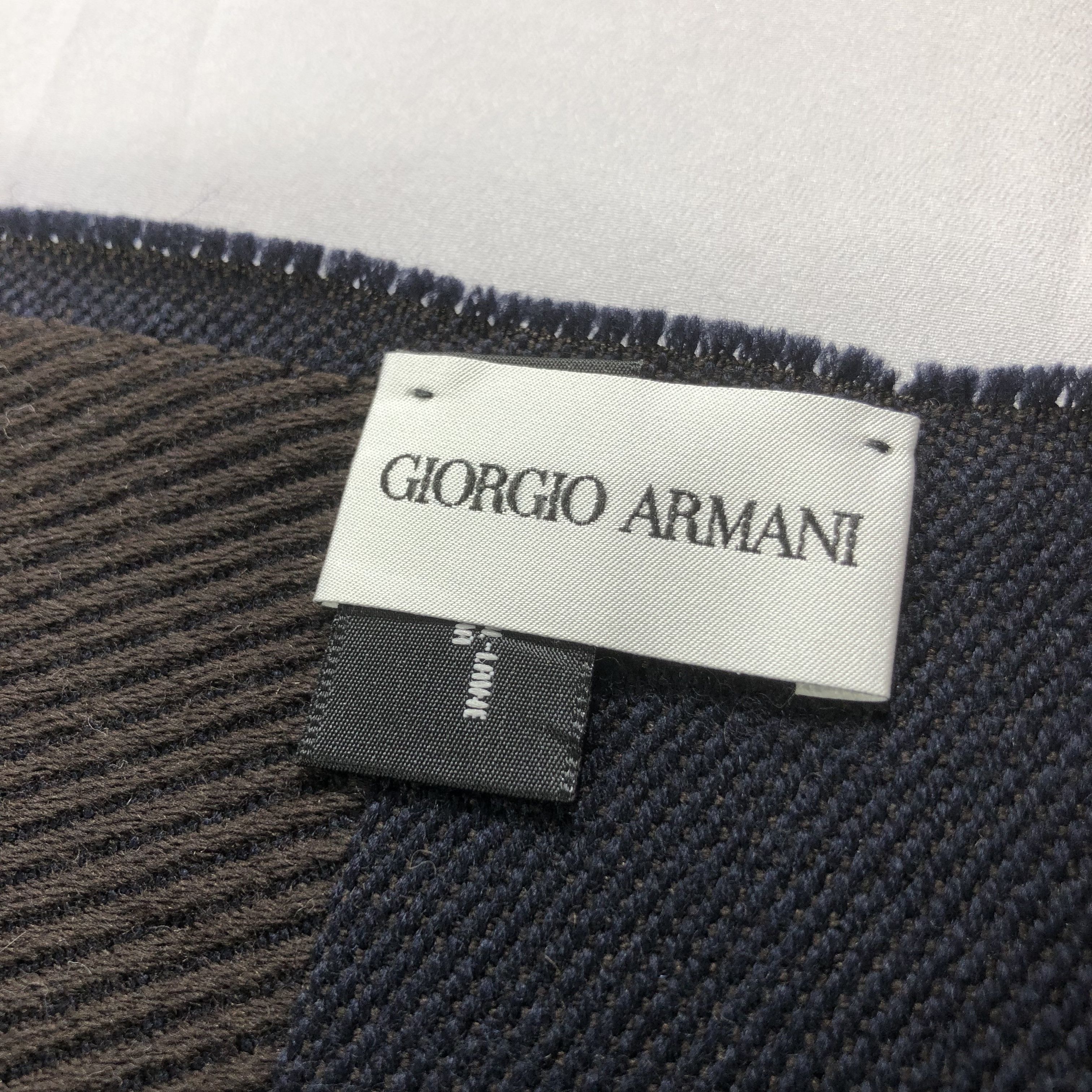 Giorgio Armani Giorgio Armani Wool Scarf Muffler V1421 Size ONE SIZE - 4 Thumbnail