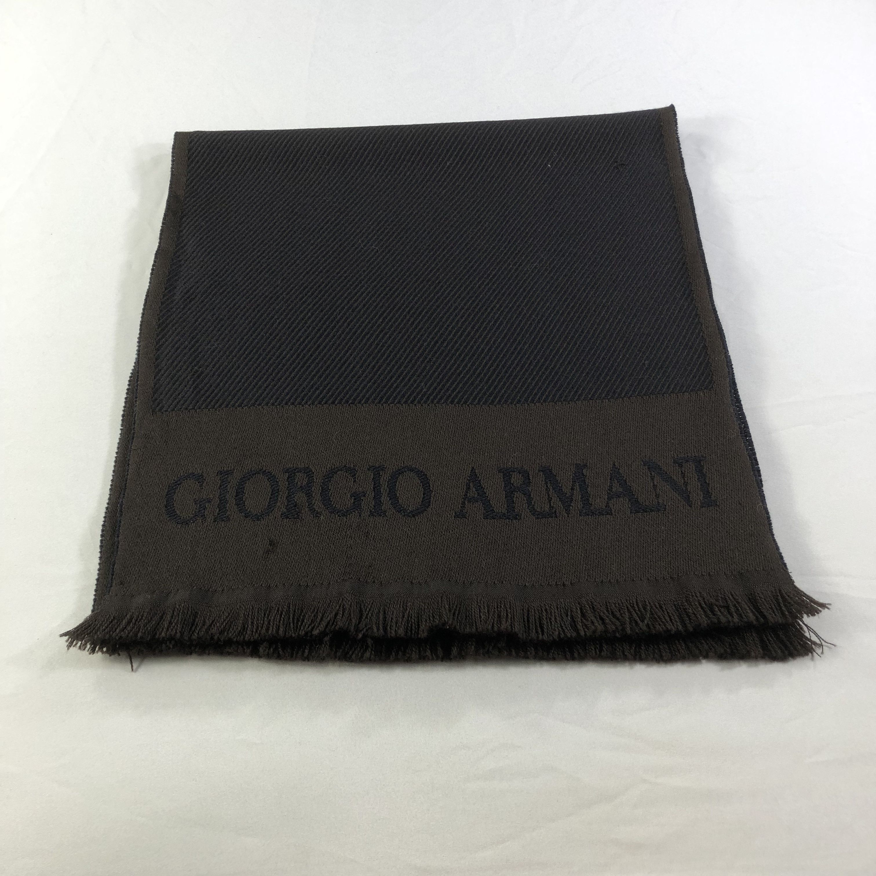Giorgio Armani Giorgio Armani Wool Scarf Muffler V1421 Size ONE SIZE - 3 Thumbnail