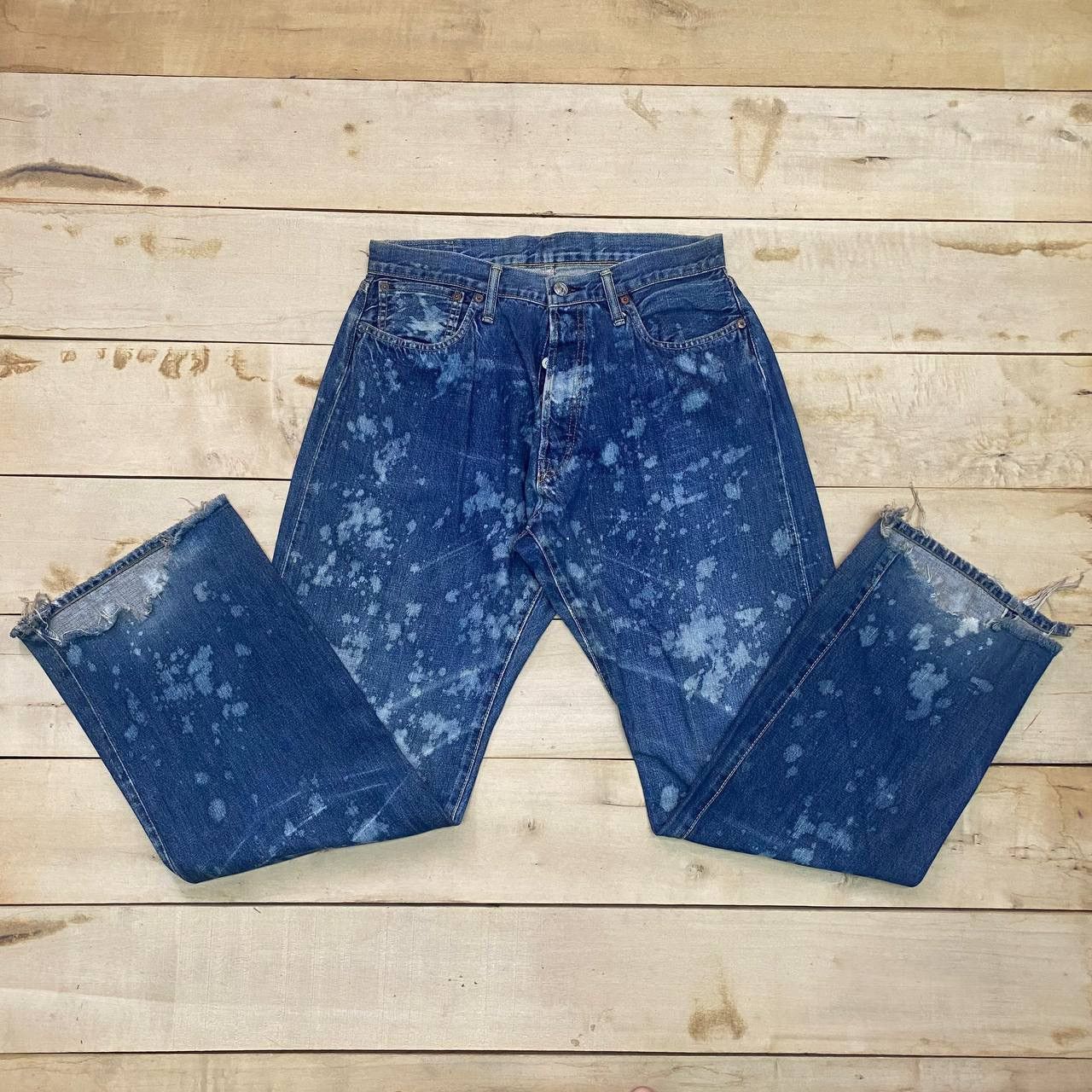 Denime × Japanese Brand X393 VTG DENIME JAPAN SELVEDGE ACID WASH DENIM Size US 31 - 3 Thumbnail