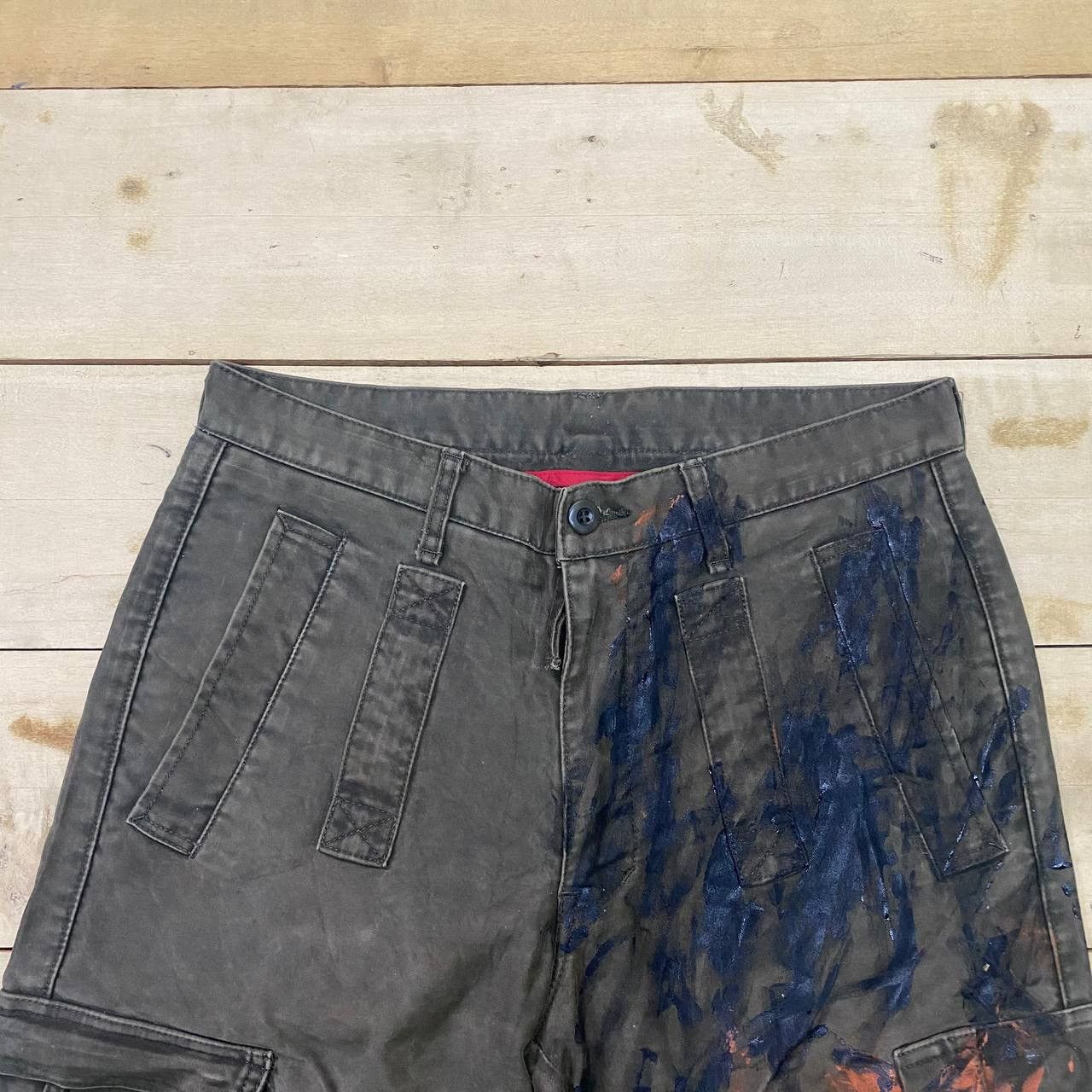 Japanese Brand X395 JAPAN 90s R LIMITED EDITION PAINT SPLASH CARGO PANTS Size US 31 - 4 Thumbnail