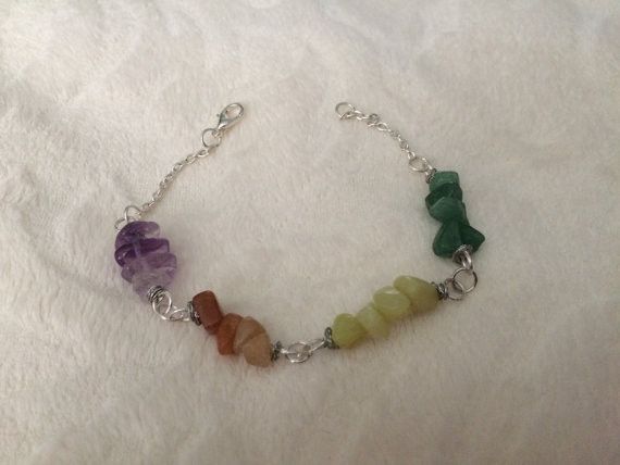 Handmade × Jewelry × Vintage Mix gems chain bracelet Size ONE SIZE - 1 Thumbnail