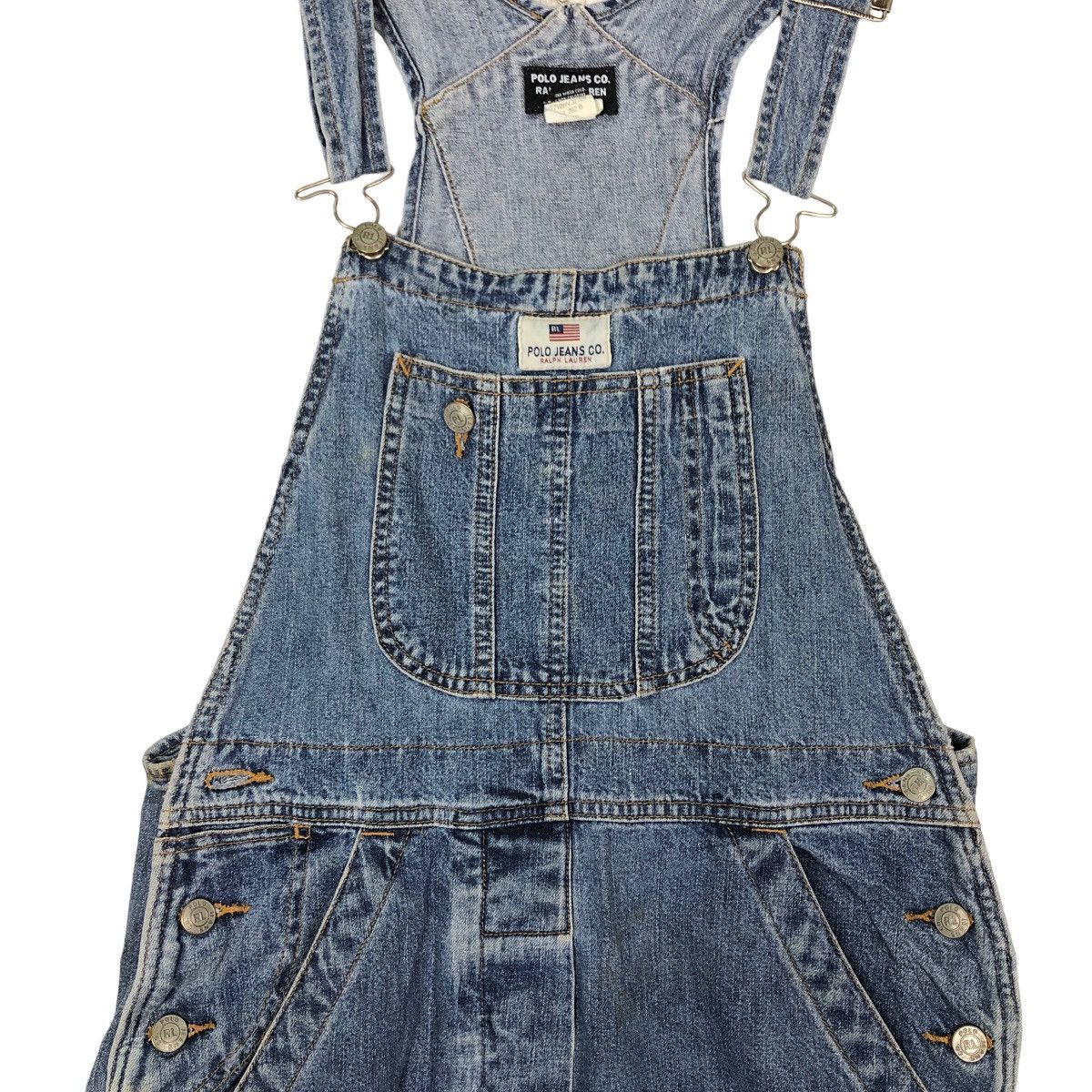 Japanese Brand VINTGE CHORE DENIM OVERALL POLO JEANS RALPH LAUREN Size US 32 / EU 48 - 4 Thumbnail