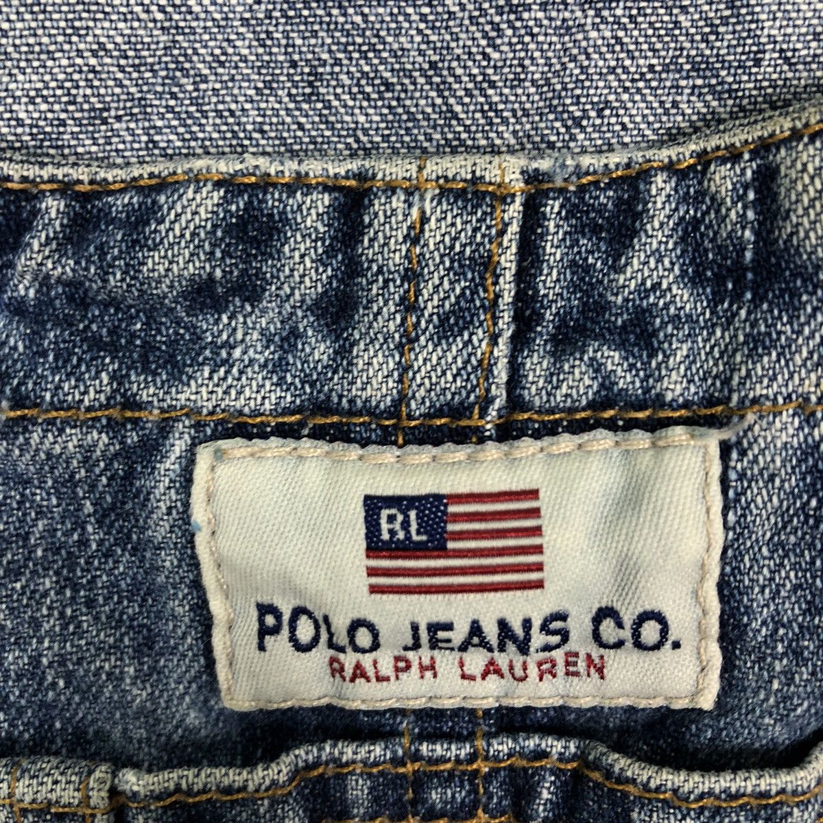 Japanese Brand VINTGE CHORE DENIM OVERALL POLO JEANS RALPH LAUREN Size US 32 / EU 48 - 10 Thumbnail