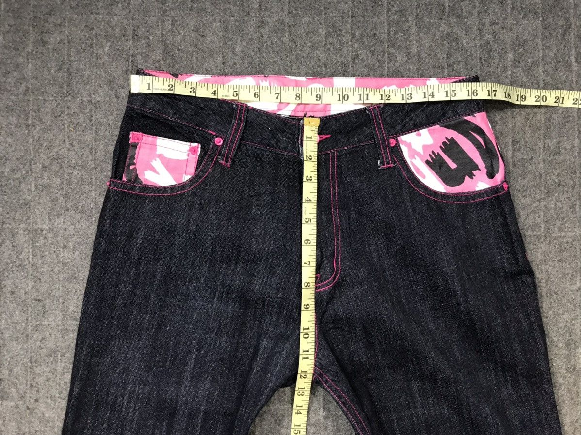 Japanese Brand Japanese Brand Pink Printed Denim Jeans Regular Indigo Jeans Size 32" / US 10 / IT 46 - 6 Thumbnail