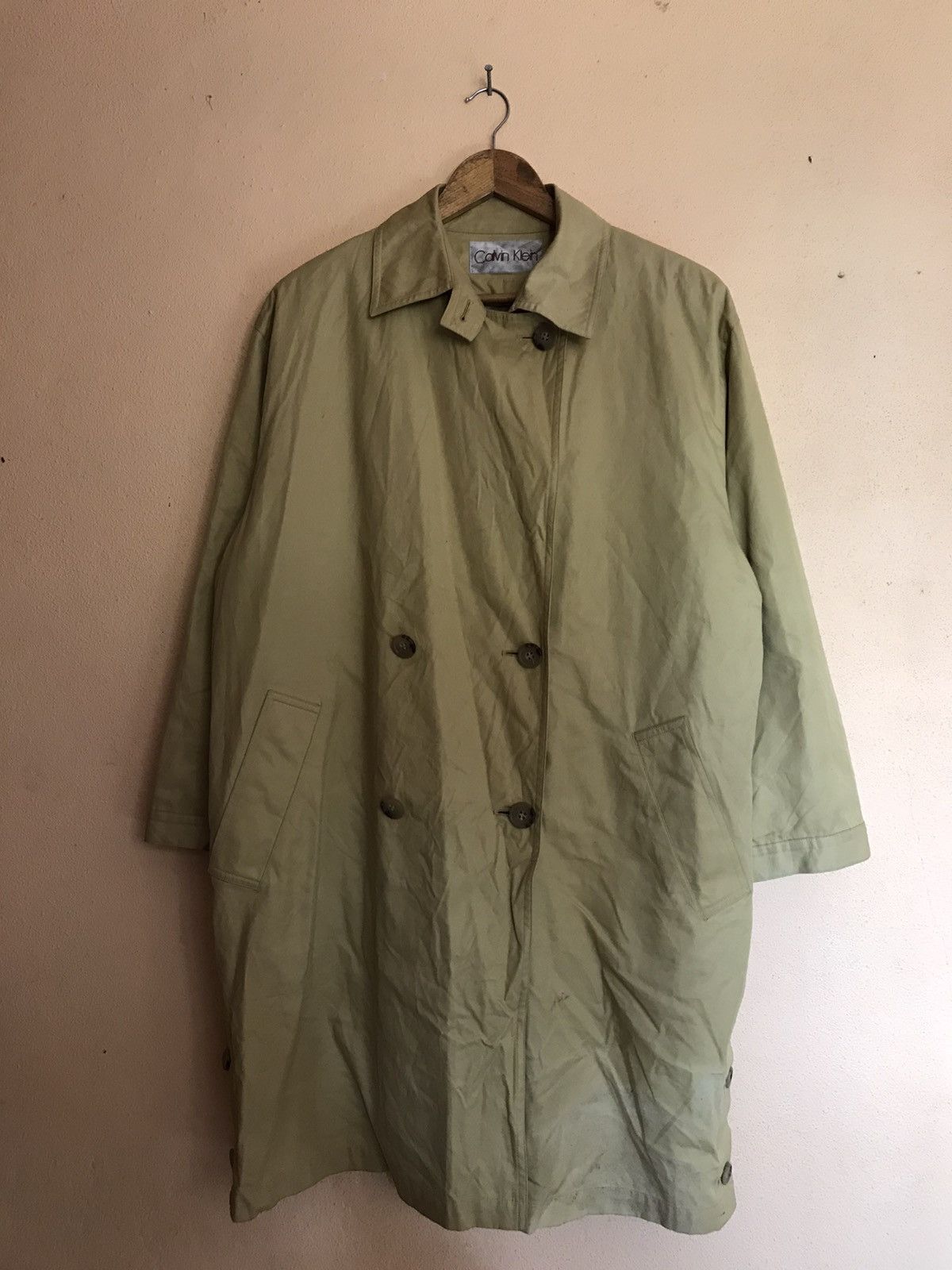 Calvin Klein × Designer × Vintage VINTAGE CALVIN KLEIN TRENCH COAT JACKET NICE DESIGN Size US L / EU 52-54 / 3 - 1 Thumbnail