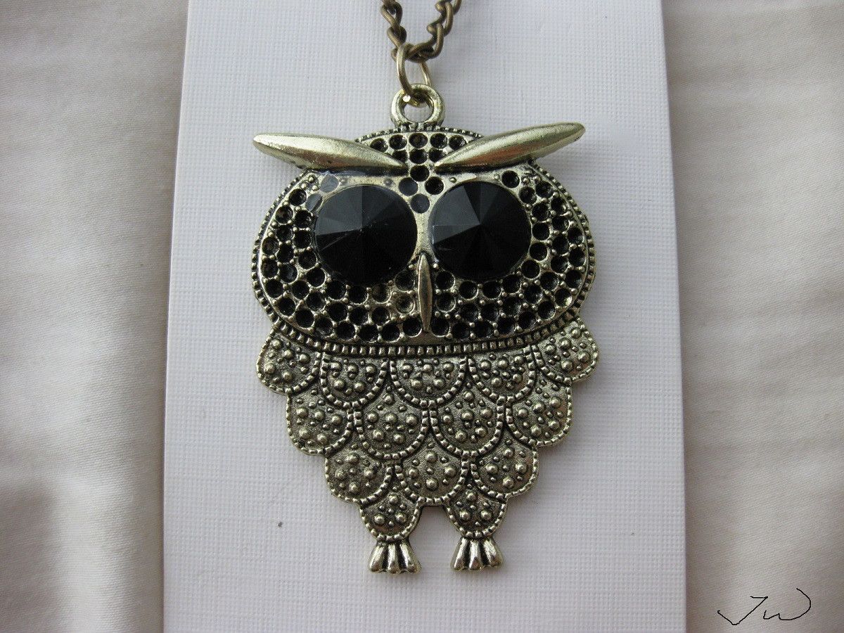 Jewelry Owl Bronze Pendant Chain Necklace Size ONE SIZE - 4 Thumbnail