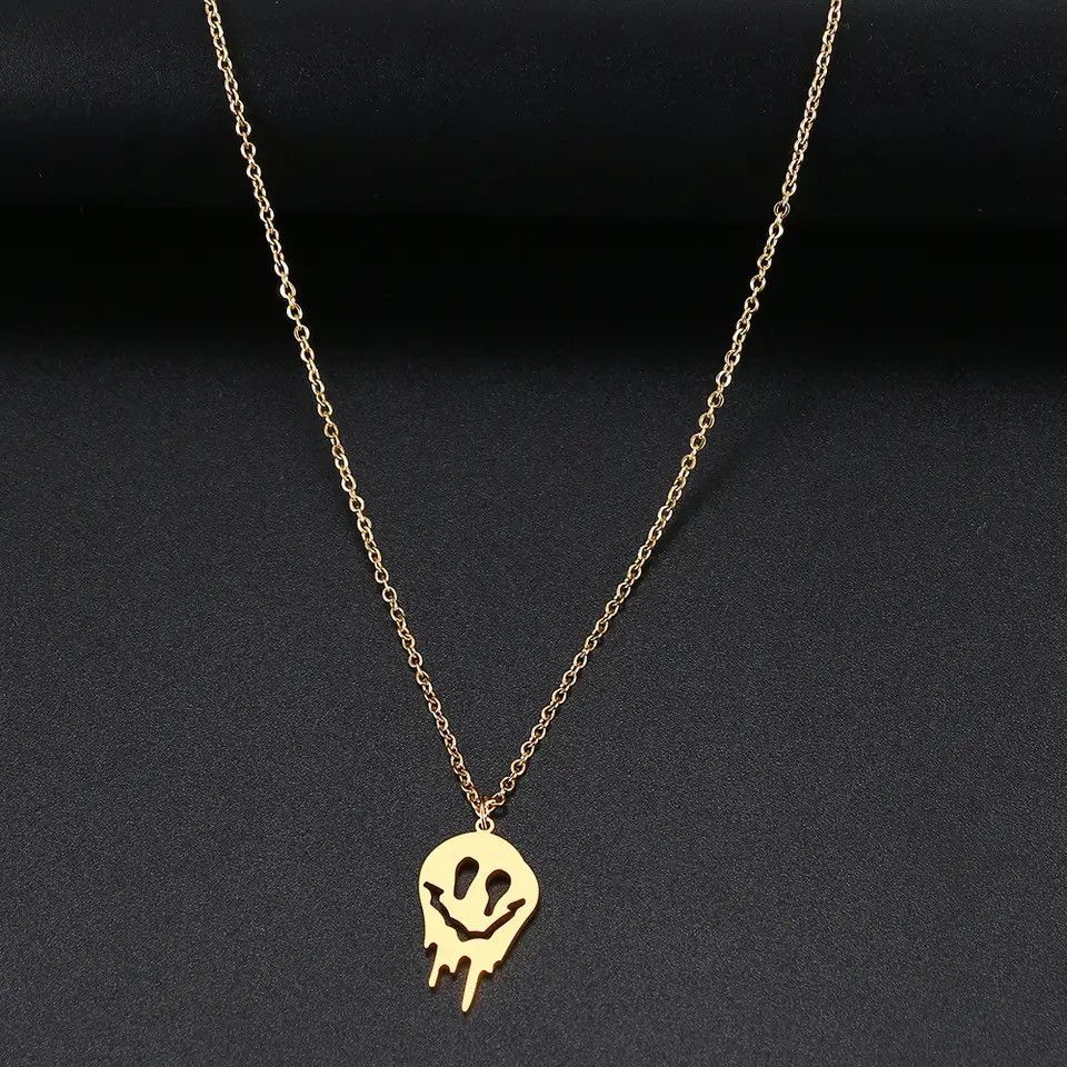 Jewelry Halloween Ghost Gothic Pendant Chain Necklace Size ONE SIZE - 1 Thumbnail