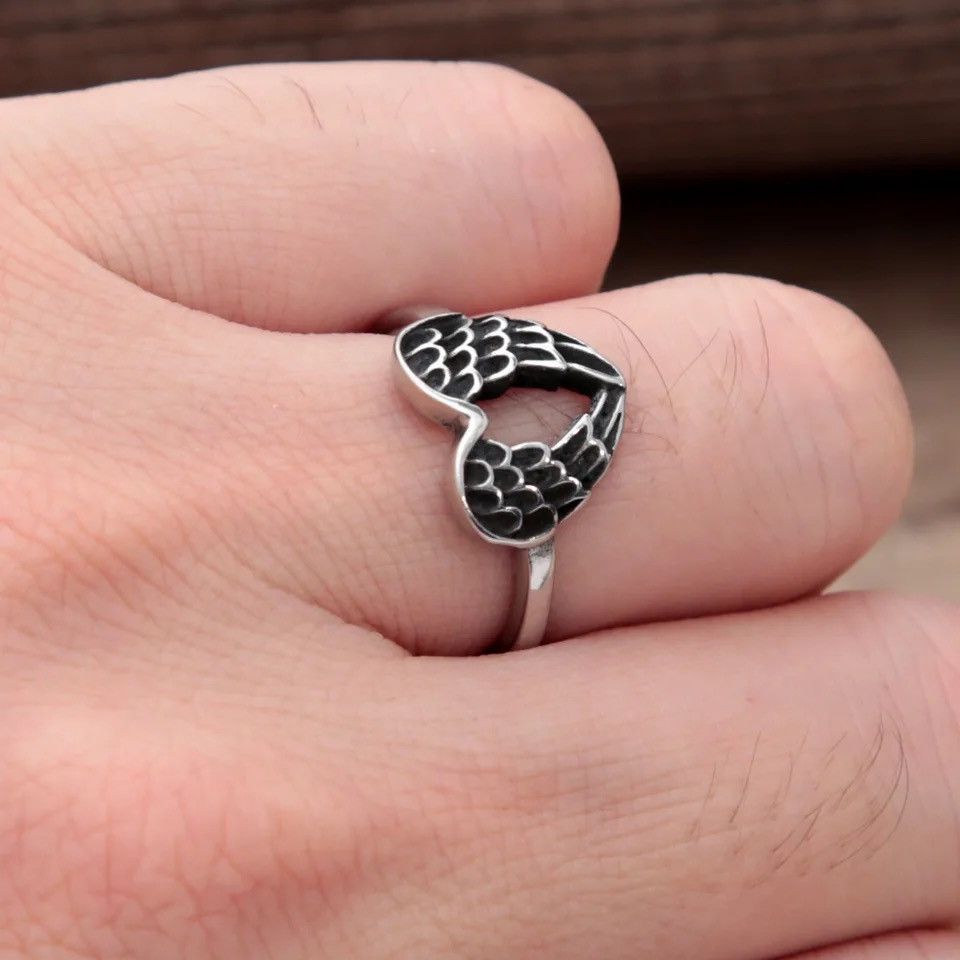 Japanese Brand × Jewelry × Vintage Cool Creative Wings Of Angels Ring Size ONE SIZE - 4 Thumbnail