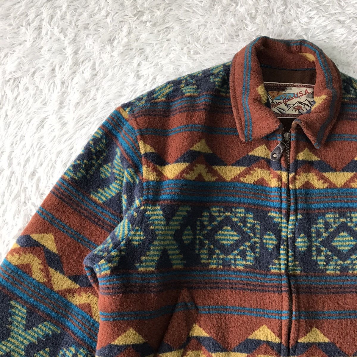 XO Native Navajo XOXO Blend Wool Outdoor Jacket Gira Pour Homme Size US M / EU 48-50 / 2 - 6 Thumbnail