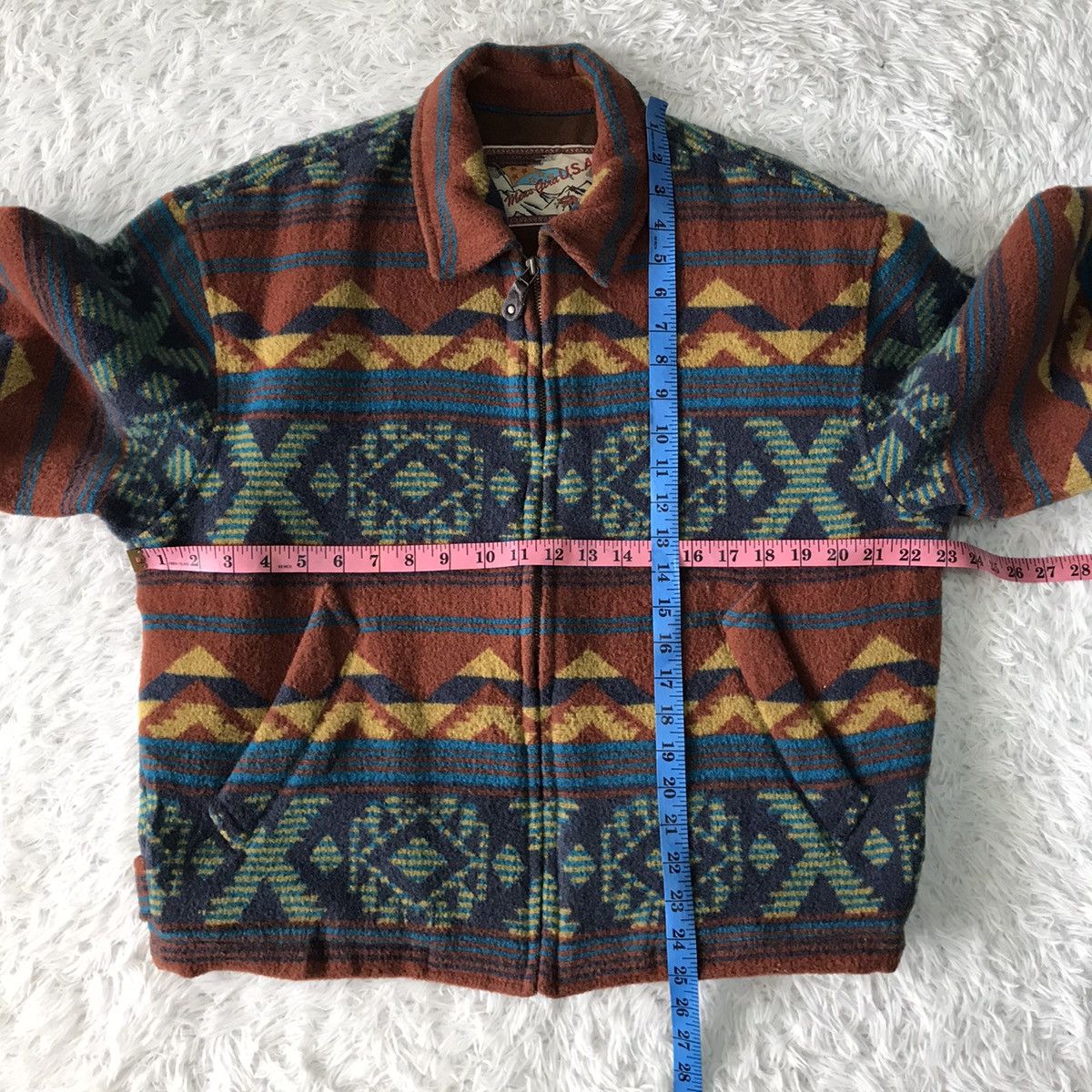 XO Native Navajo XOXO Blend Wool Outdoor Jacket Gira Pour Homme Size US M / EU 48-50 / 2 - 12 Thumbnail