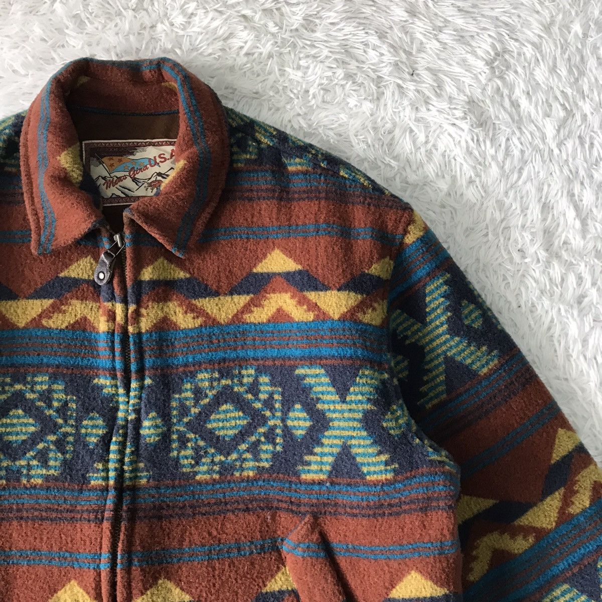 XO Native Navajo XOXO Blend Wool Outdoor Jacket Gira Pour Homme Size US M / EU 48-50 / 2 - 5 Thumbnail