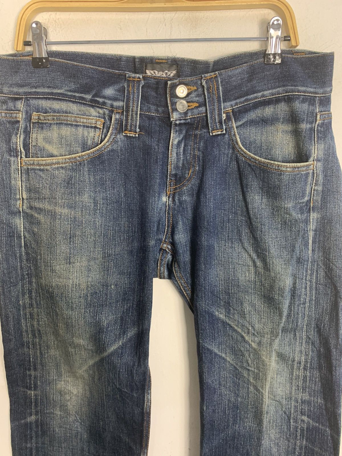 Japanese Brand 90s Japanese Brand Indigo Denim Jeans Double Button Style Size 34" / US 12 / IT 48 - 3 Thumbnail