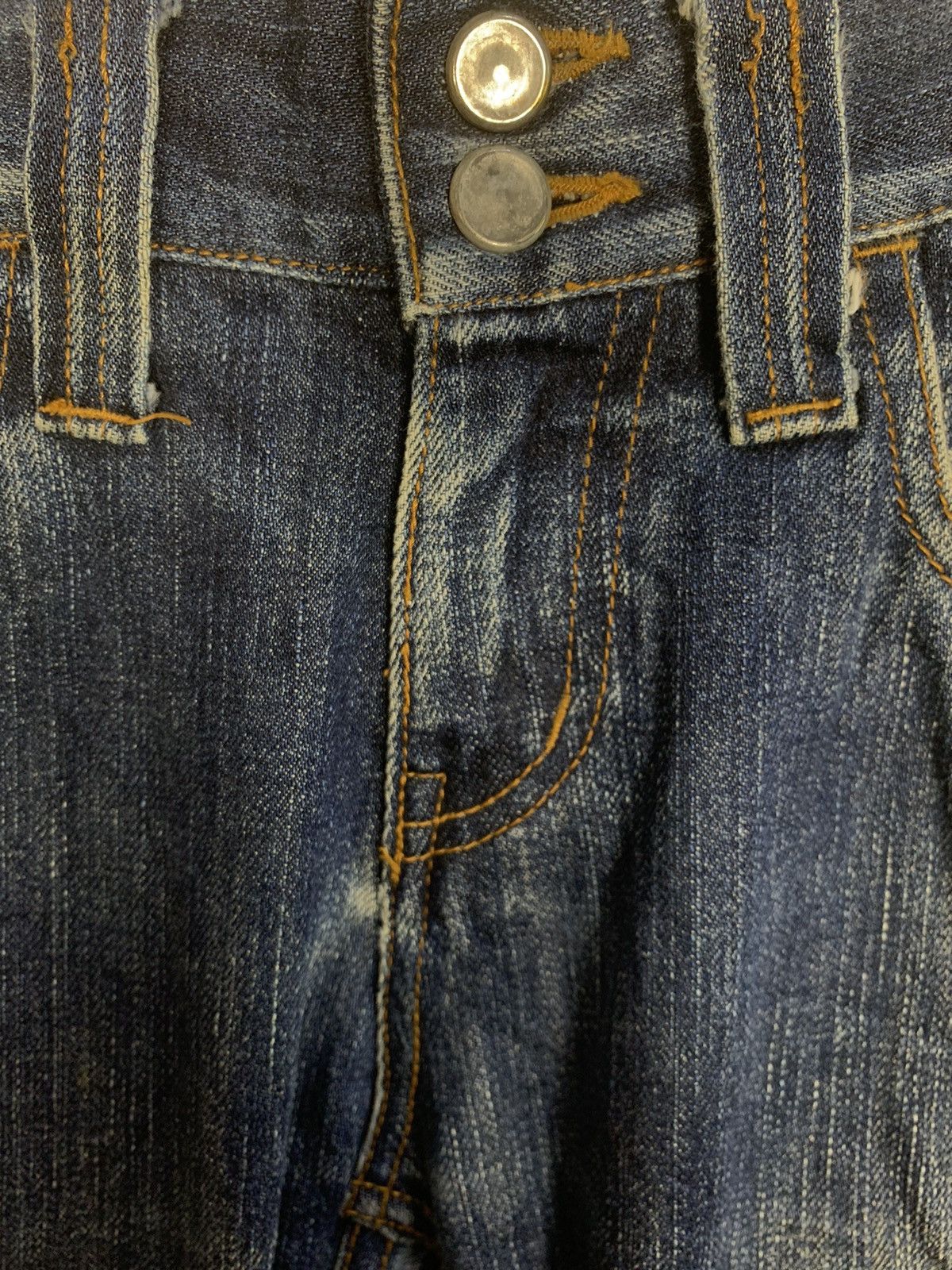 Japanese Brand 90s Japanese Brand Indigo Denim Jeans Double Button Style Size 34" / US 12 / IT 48 - 5 Thumbnail