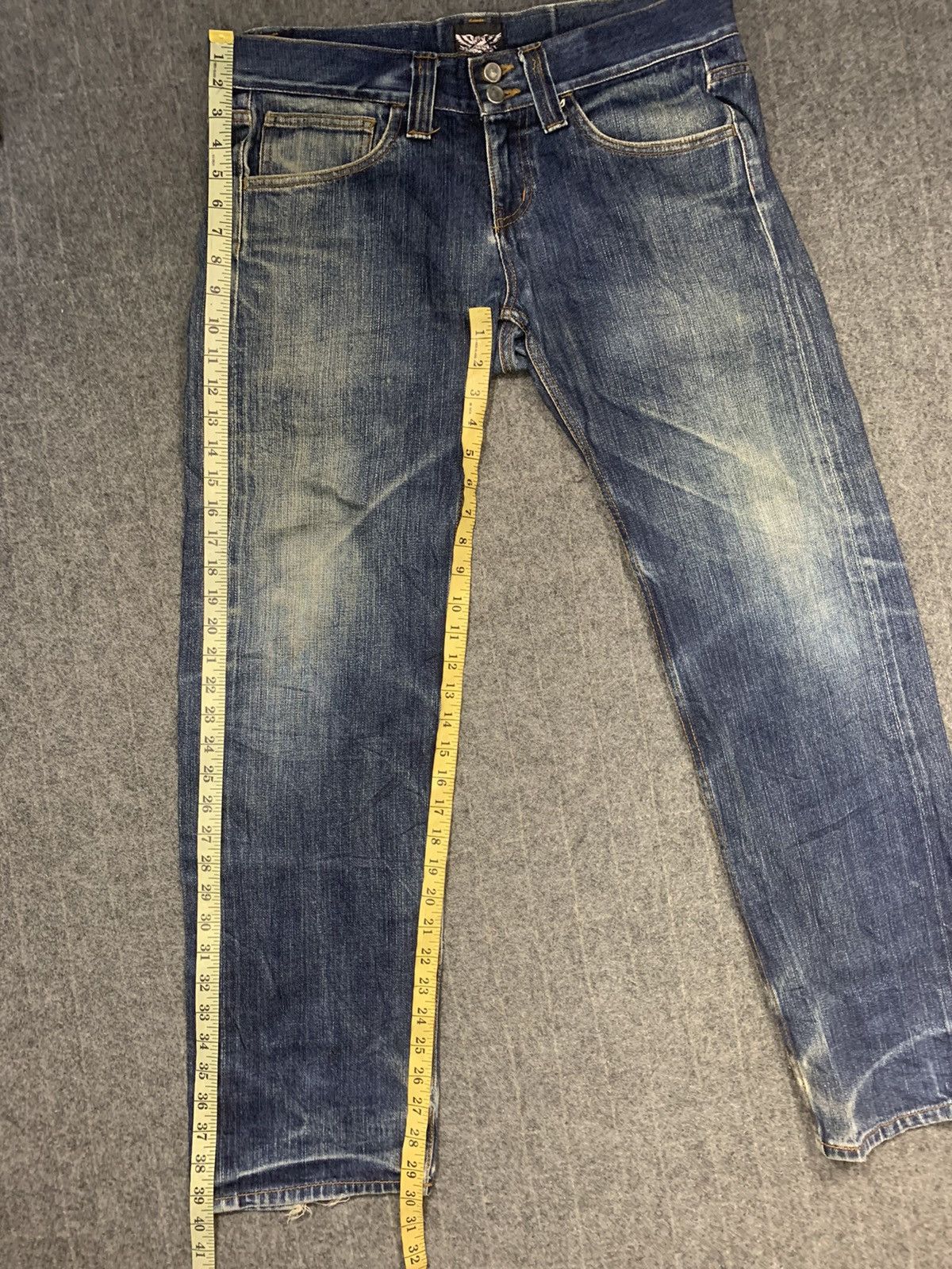 Japanese Brand 90s Japanese Brand Indigo Denim Jeans Double Button Style Size 34" / US 12 / IT 48 - 10 Thumbnail