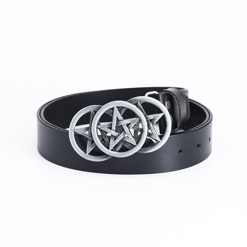 Leather 🔥Fashion retro personality belt Size ONE SIZE - 1 Thumbnail