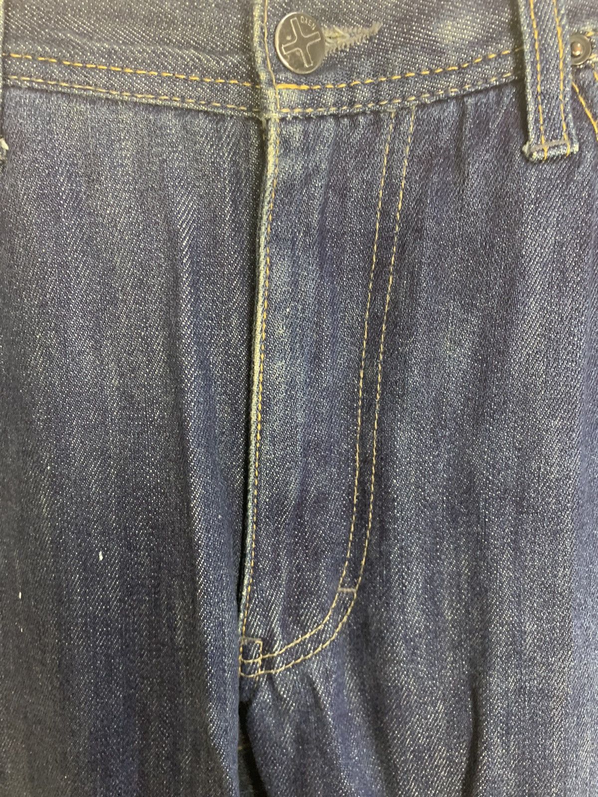 Japanese Brand 90s Oxen Workwear Carpenter Utility Indigo Denim Jeans Size US 31 - 5 Thumbnail