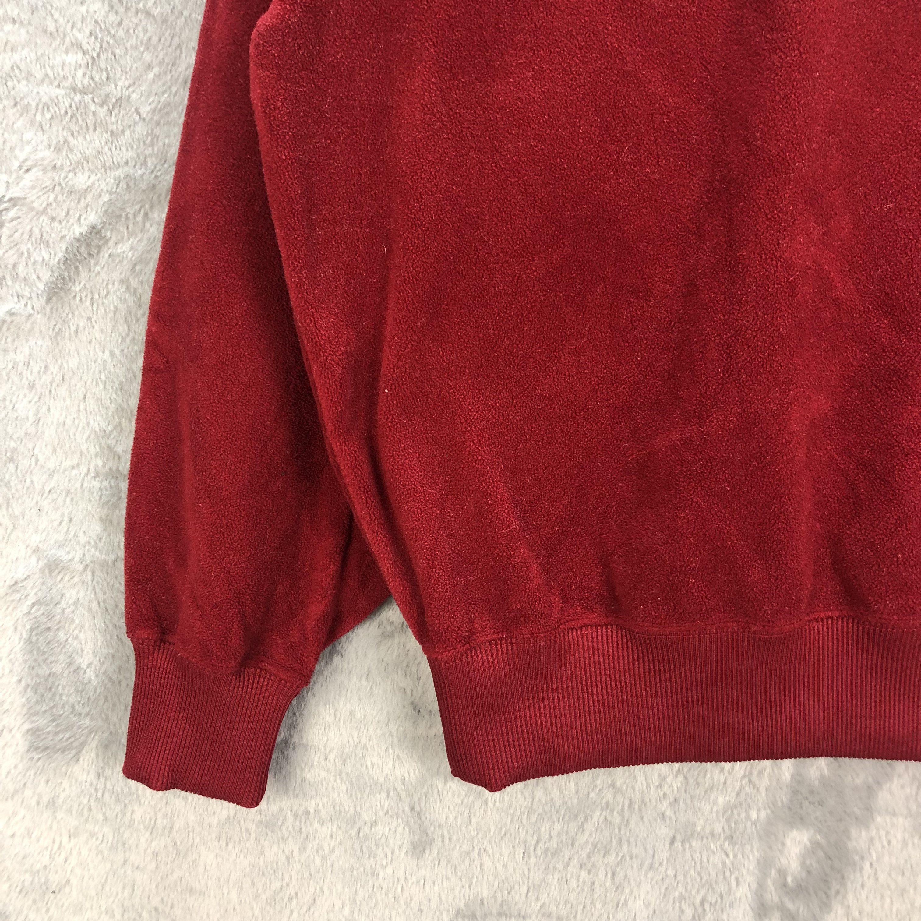 Japanese Brand SANTA WORLD EMBROIDERY BIG FACE LOGO RED FLEECE #6543-72 Size US M / EU 48-50 / 2 - 6 Thumbnail