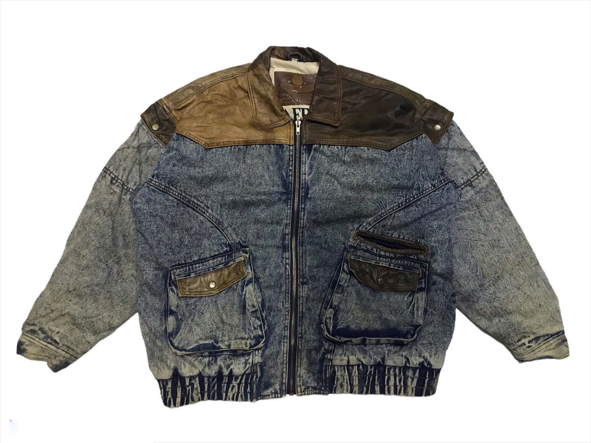 Vintage Vintage Marie G-2 leather denim flight jacket Size US L / EU 52-54 / 3 - 2 Thumbnail