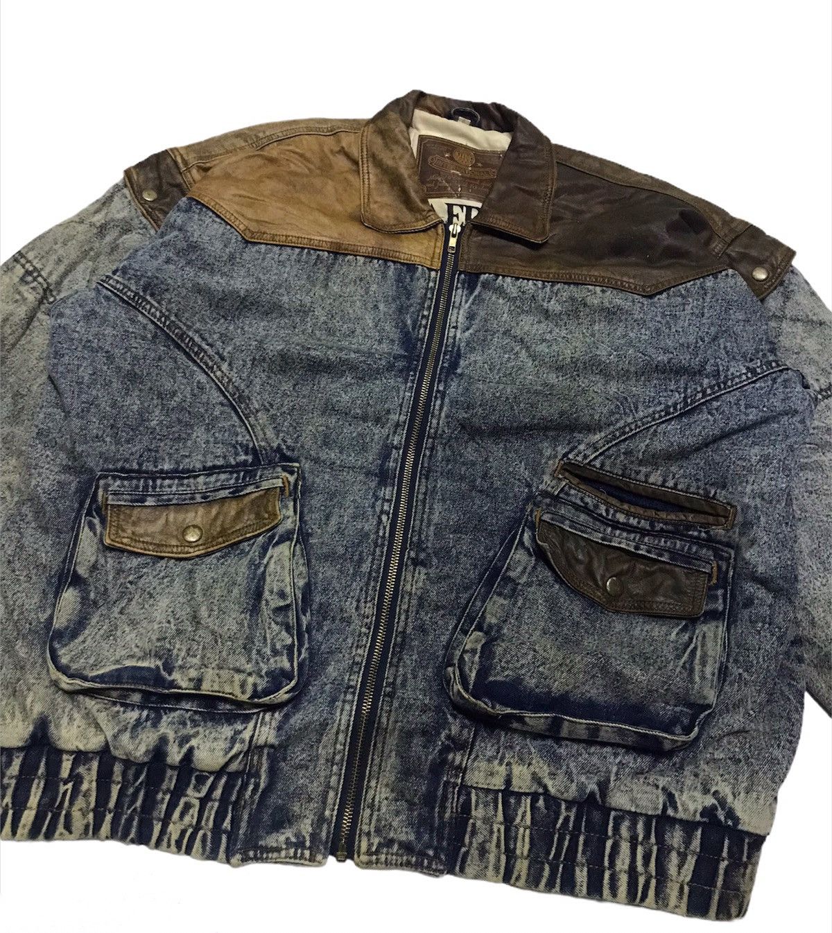 Vintage Vintage Marie G-2 leather denim flight jacket Size US L / EU 52-54 / 3 - 4 Thumbnail