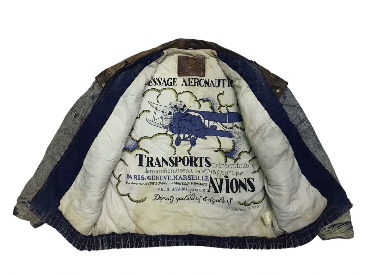 Vintage Marie G-2 leather denim flight jacket