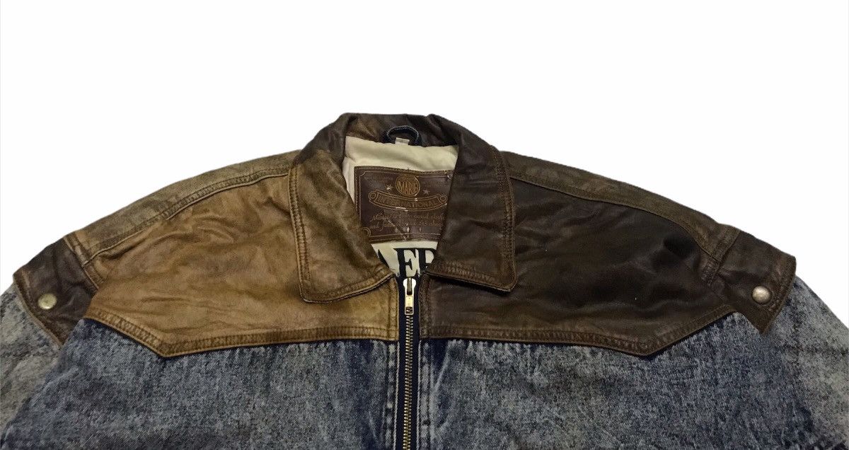 Vintage Vintage Marie G-2 leather denim flight jacket Size US L / EU 52-54 / 3 - 3 Thumbnail