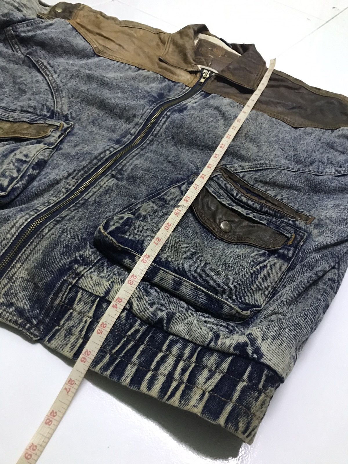 Vintage Vintage Marie G-2 leather denim flight jacket Size US L / EU 52-54 / 3 - 9 Thumbnail