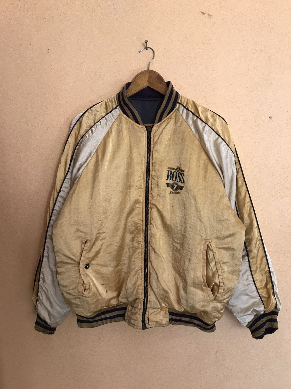 Vintage 🔥VERY RARE VINTAGE 80s BOSS COFFEE 7 EEVEN SATIN JACKET Size US L / EU 52-54 / 3 - 6 Thumbnail