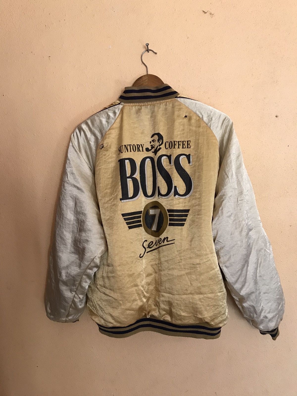 Vintage 🔥VERY RARE VINTAGE 80s BOSS COFFEE 7 EEVEN SATIN JACKET Size US L / EU 52-54 / 3 - 2 Thumbnail