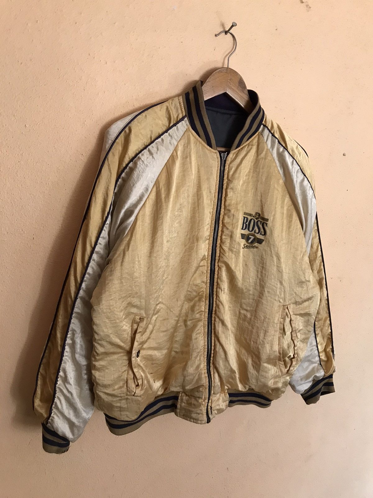 Vintage 🔥VERY RARE VINTAGE 80s BOSS COFFEE 7 EEVEN SATIN JACKET Size US L / EU 52-54 / 3 - 7 Thumbnail