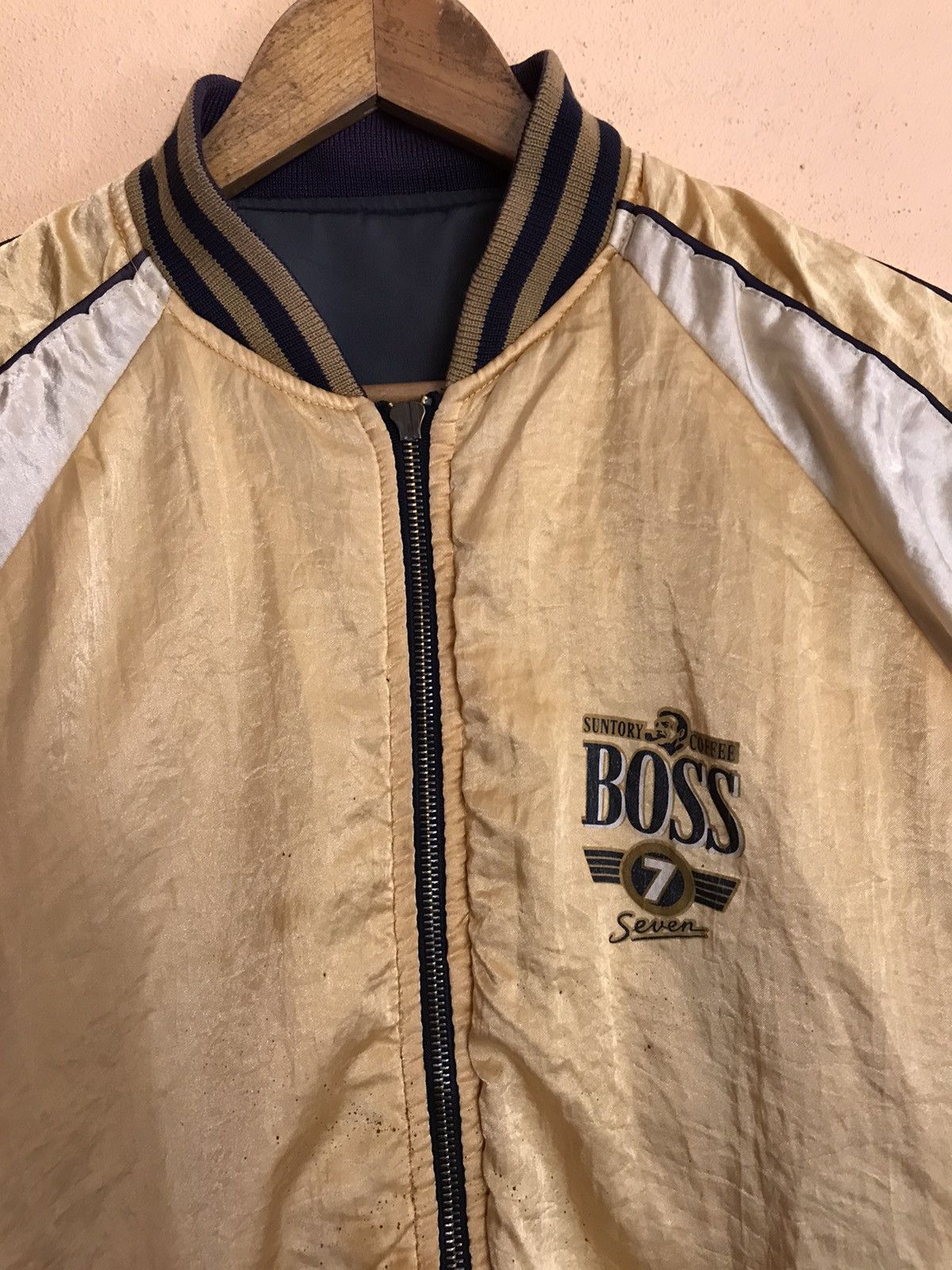 Vintage 🔥VERY RARE VINTAGE 80s BOSS COFFEE 7 EEVEN SATIN JACKET Size US L / EU 52-54 / 3 - 9 Thumbnail