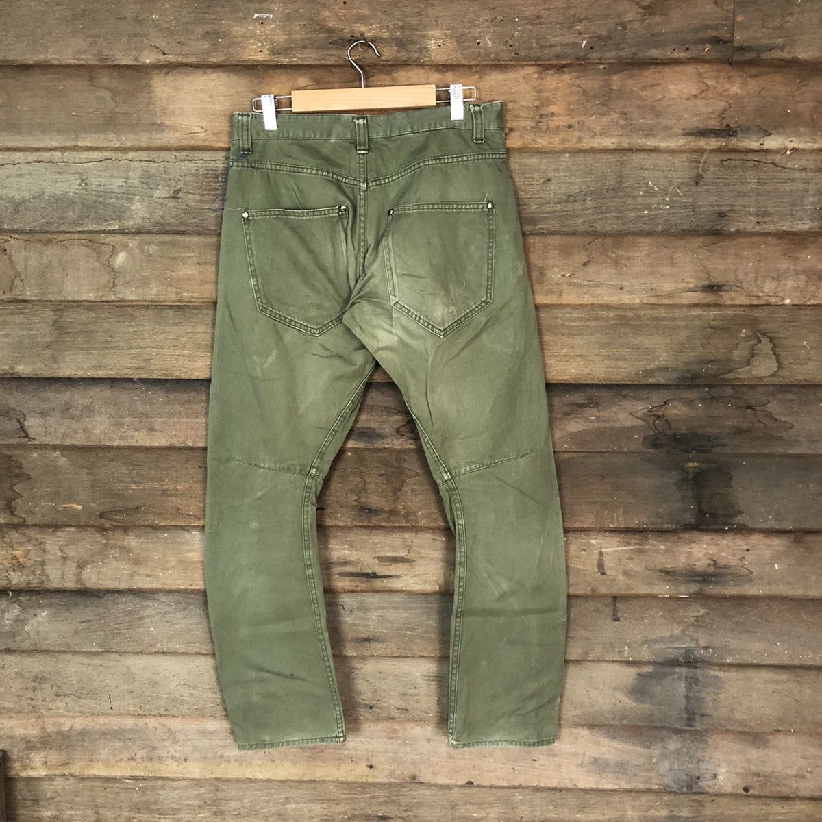 Japanese Brand Japan twist faded Green Cargo utility Pants #7065 Size US 28 / EU 44 - 10 Thumbnail