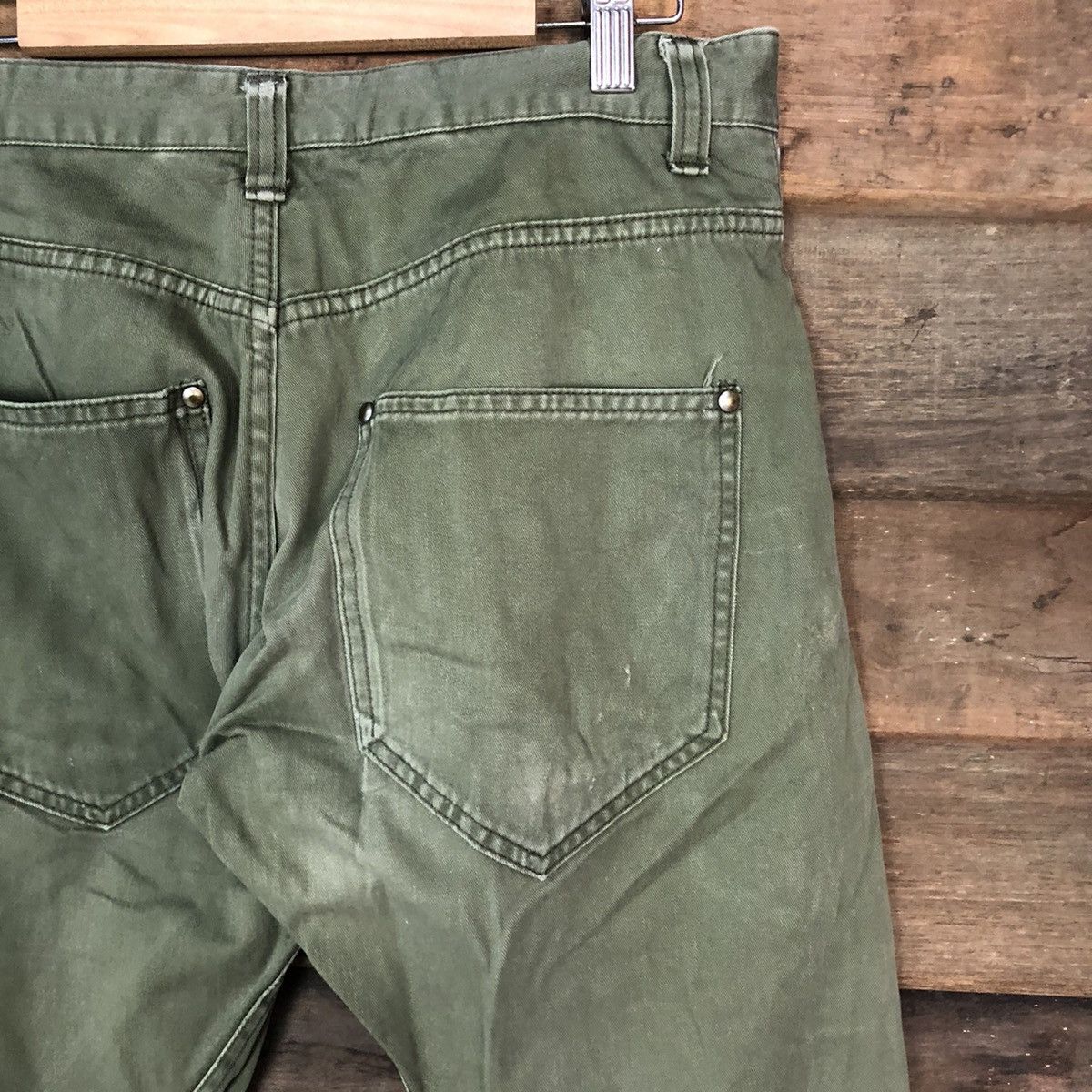 Japanese Brand Japan twist faded Green Cargo utility Pants #7065 Size US 28 / EU 44 - 14 Thumbnail