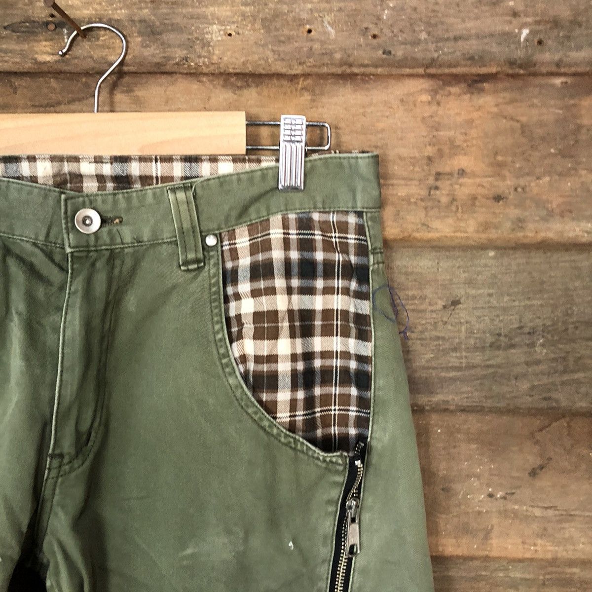Japanese Brand Japan twist faded Green Cargo utility Pants #7065 Size US 28 / EU 44 - 5 Thumbnail