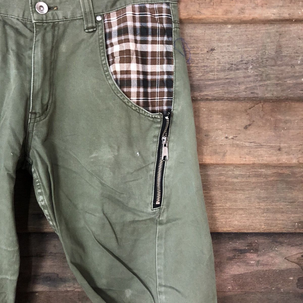 Japanese Brand Japan twist faded Green Cargo utility Pants #7065 Size US 28 / EU 44 - 7 Thumbnail