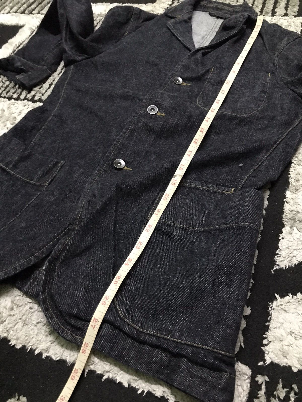 Japanese Brand Uniqlo shawl neck chore denim jacket Size US S / EU 44-46 / 1 - 5 Thumbnail