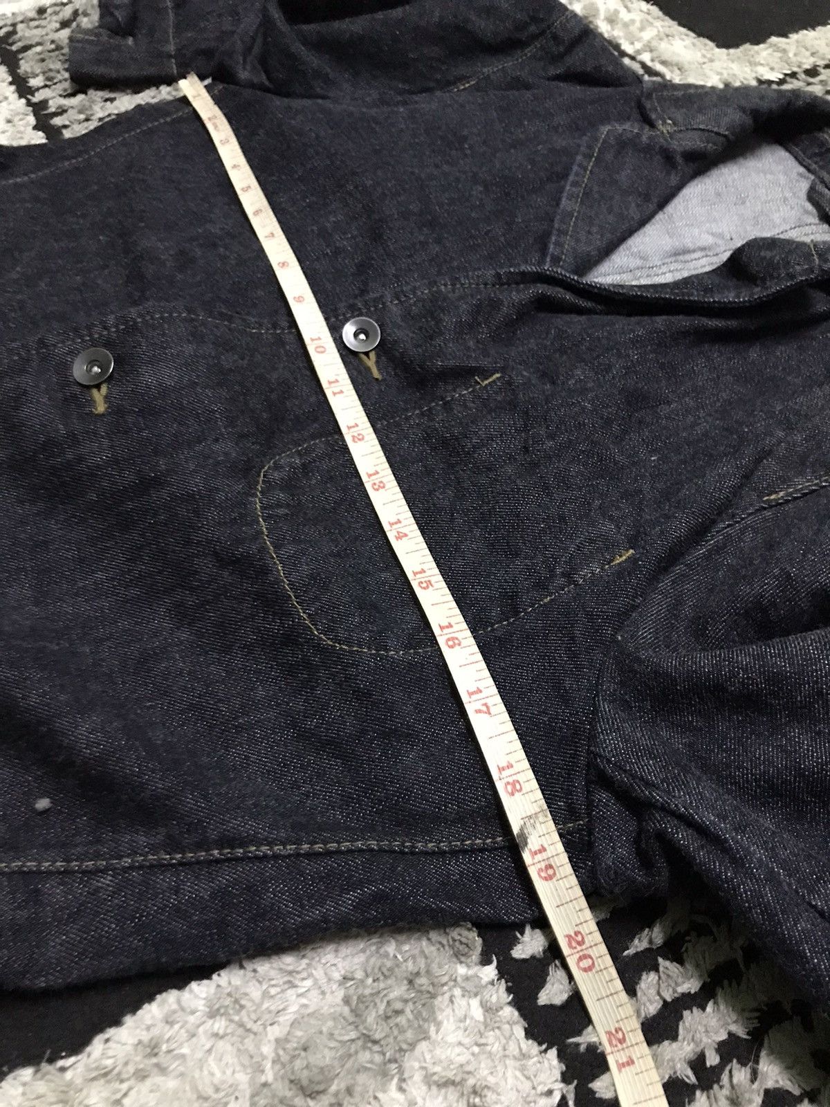 Japanese Brand Uniqlo shawl neck chore denim jacket Size US S / EU 44-46 / 1 - 4 Thumbnail