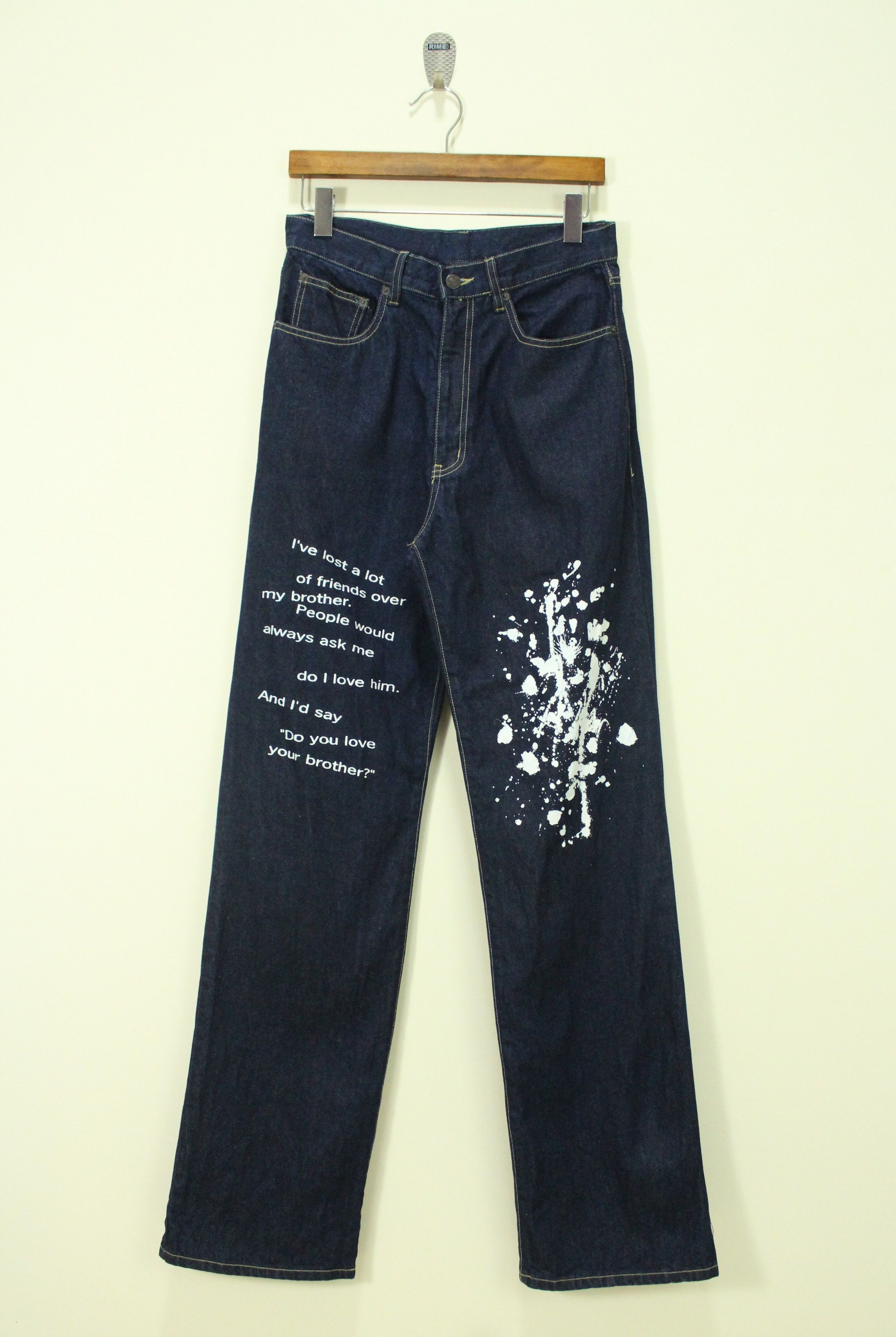 Hysteric Glamour × If Six Was Nine × Tornado Mart Poem Jeans Japan Art Script Jeans Size US 29 - 1 Thumbnail