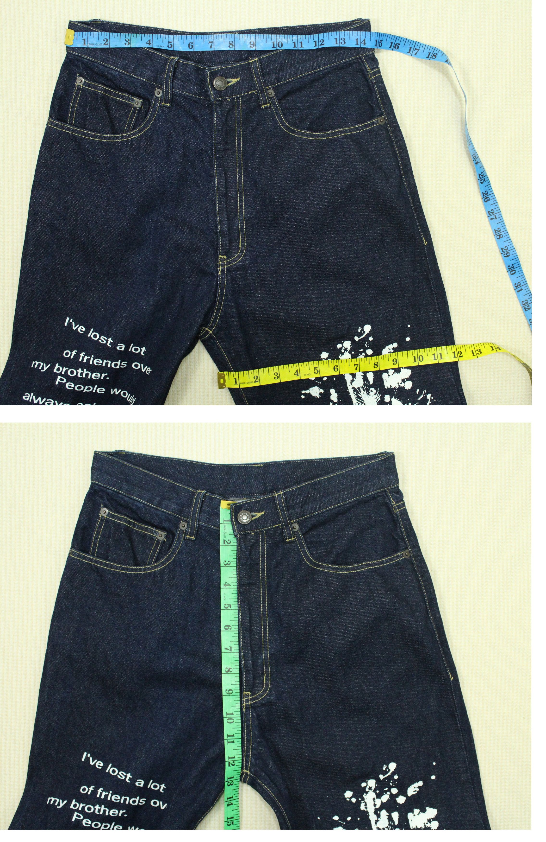 Hysteric Glamour × If Six Was Nine × Tornado Mart Poem Jeans Japan Art Script Jeans Size US 29 - 11 Thumbnail