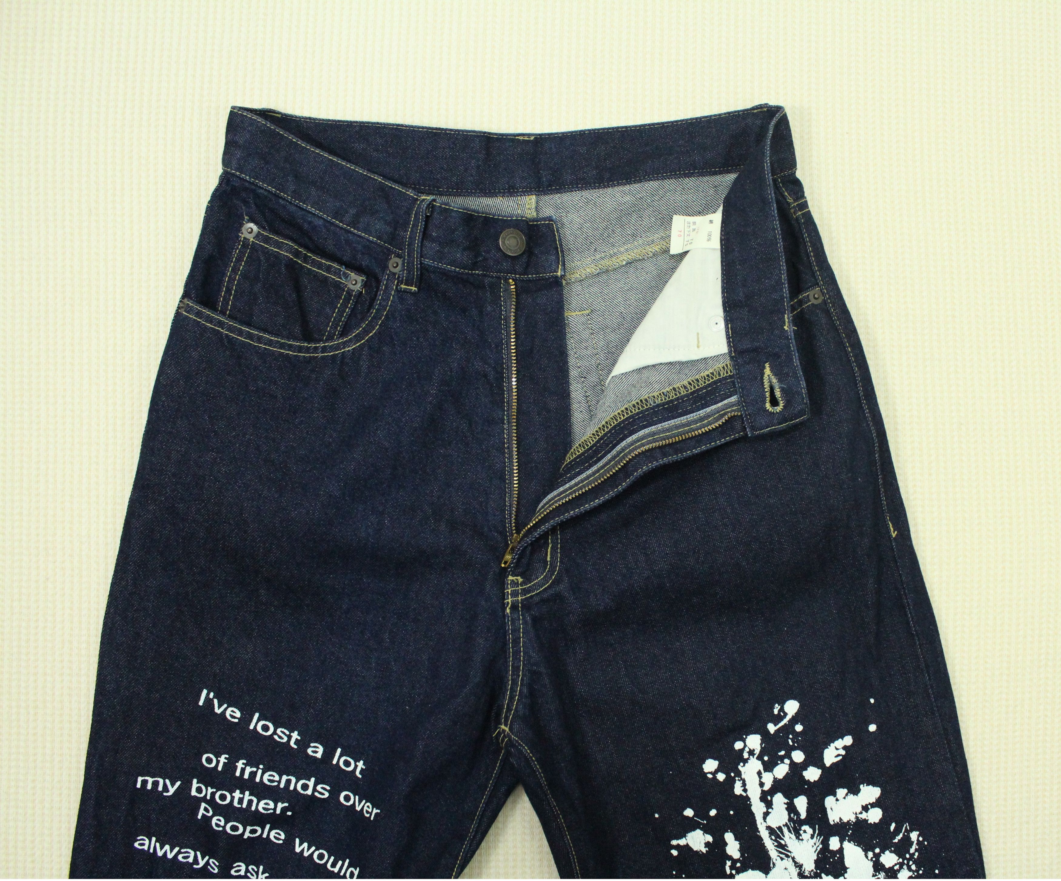 Hysteric Glamour × If Six Was Nine × Tornado Mart Poem Jeans Japan Art Script Jeans Size US 29 - 4 Thumbnail