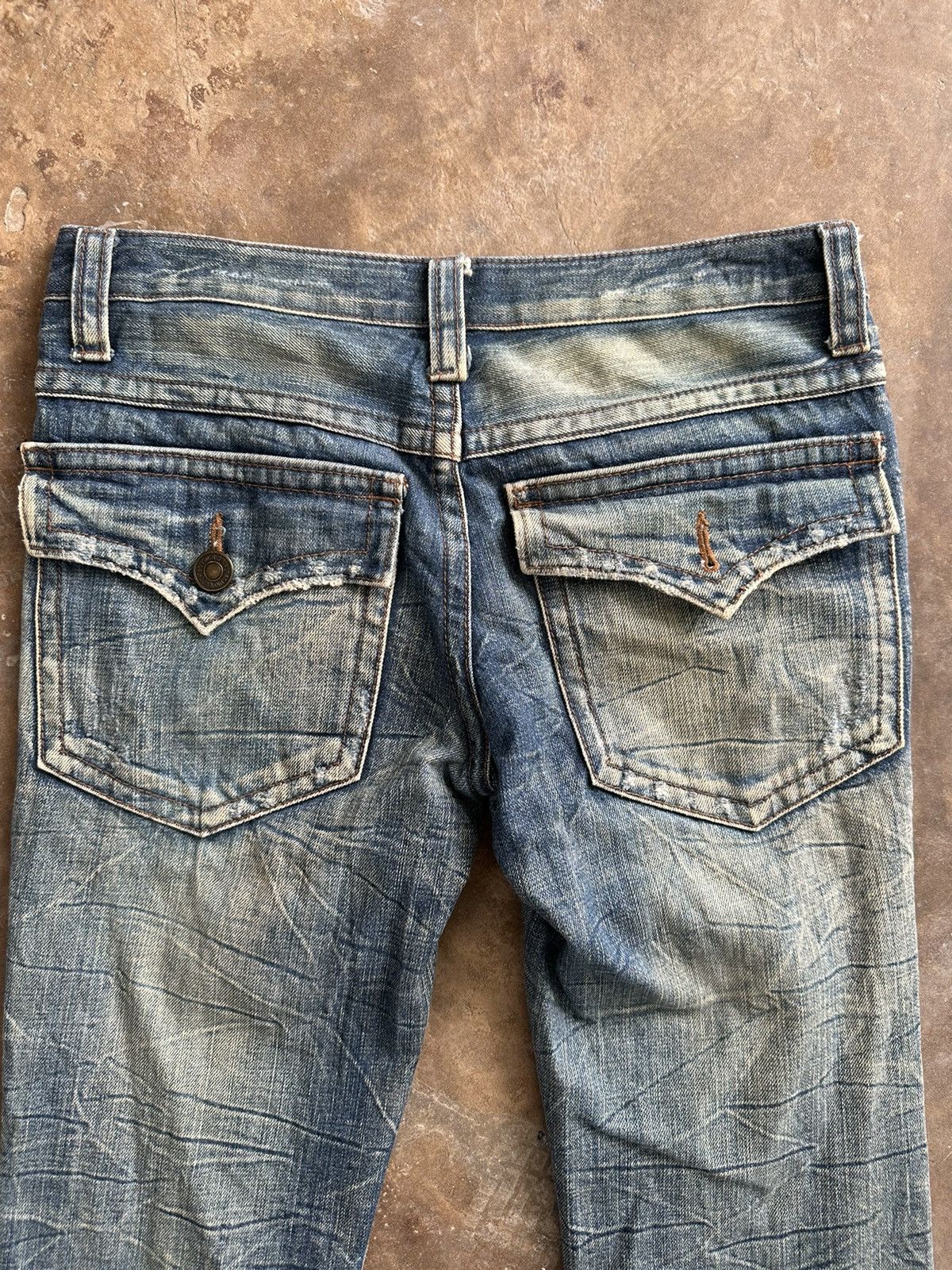 If Six Was Nine Rare Japanese Brand Distressed Flare Denim Size US 30 / EU 46 - 9 Thumbnail