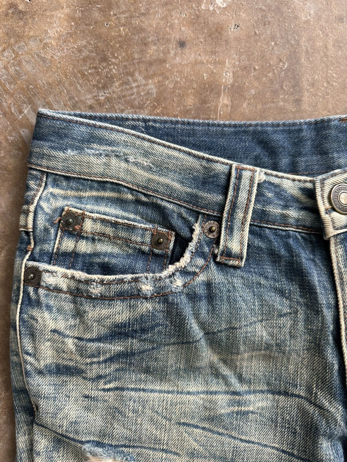 If Six Was Nine Rare Japanese Brand Distressed Flare Denim Size US 30 / EU 46 - 6 Thumbnail