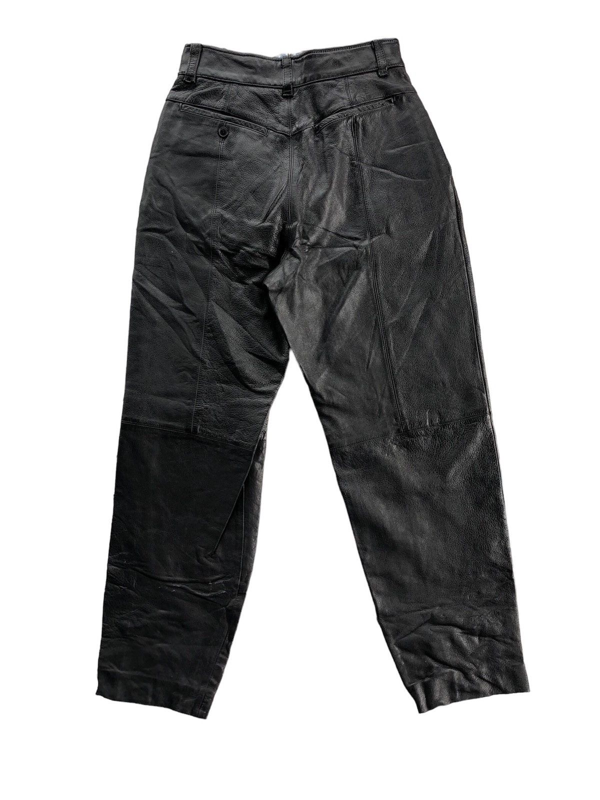 Genuine Leather Vintage Genuine Heavy Black Leather Pants Size US 28 / EU 44 - 1 Thumbnail