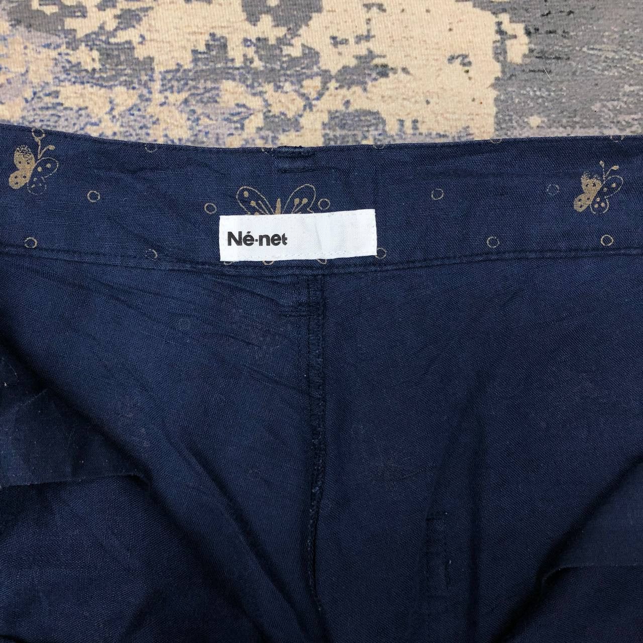 Issey Miyake × Ne-Net P130 NE NET BY ISSEY FULLPRINT BUTTERFLY MOTIF DESIGNER PANT Size 31" - 4 Thumbnail