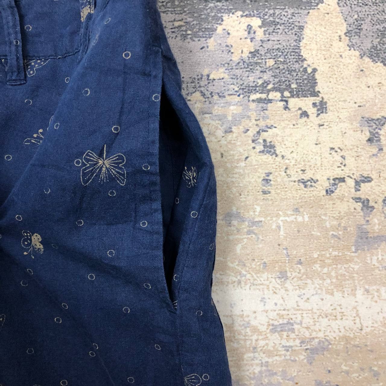 Issey Miyake × Ne-Net P130 NE NET BY ISSEY FULLPRINT BUTTERFLY MOTIF DESIGNER PANT Size 31" - 8 Thumbnail