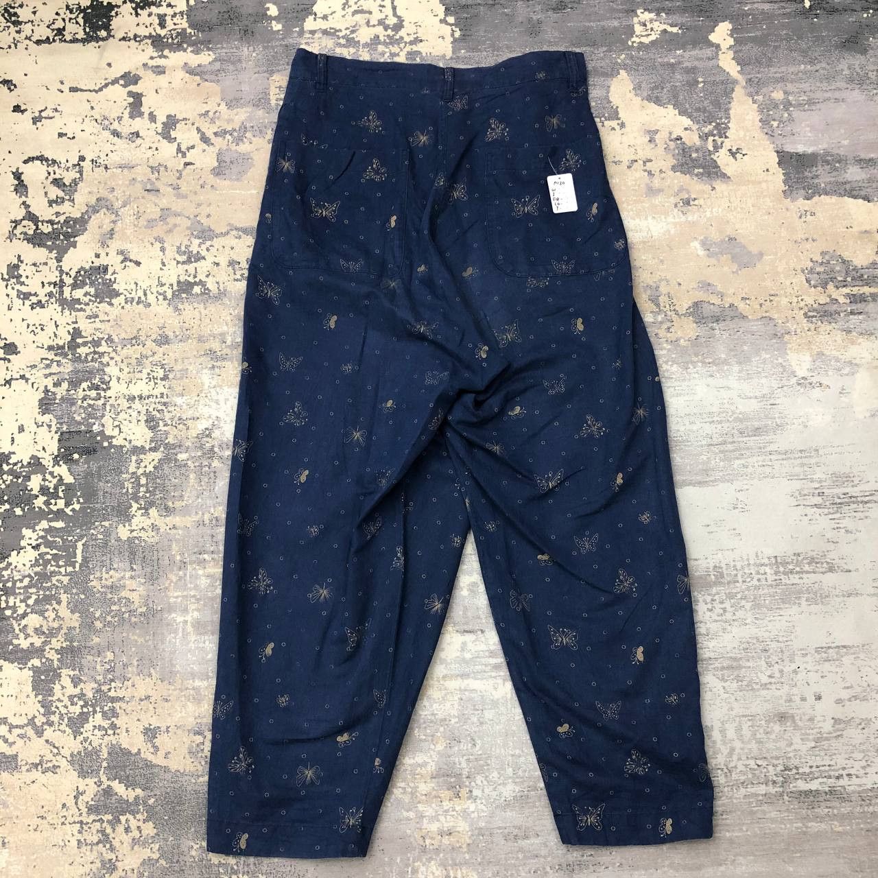 Issey Miyake × Ne-Net P130 NE NET BY ISSEY FULLPRINT BUTTERFLY MOTIF DESIGNER PANT Size 31" - 3 Thumbnail